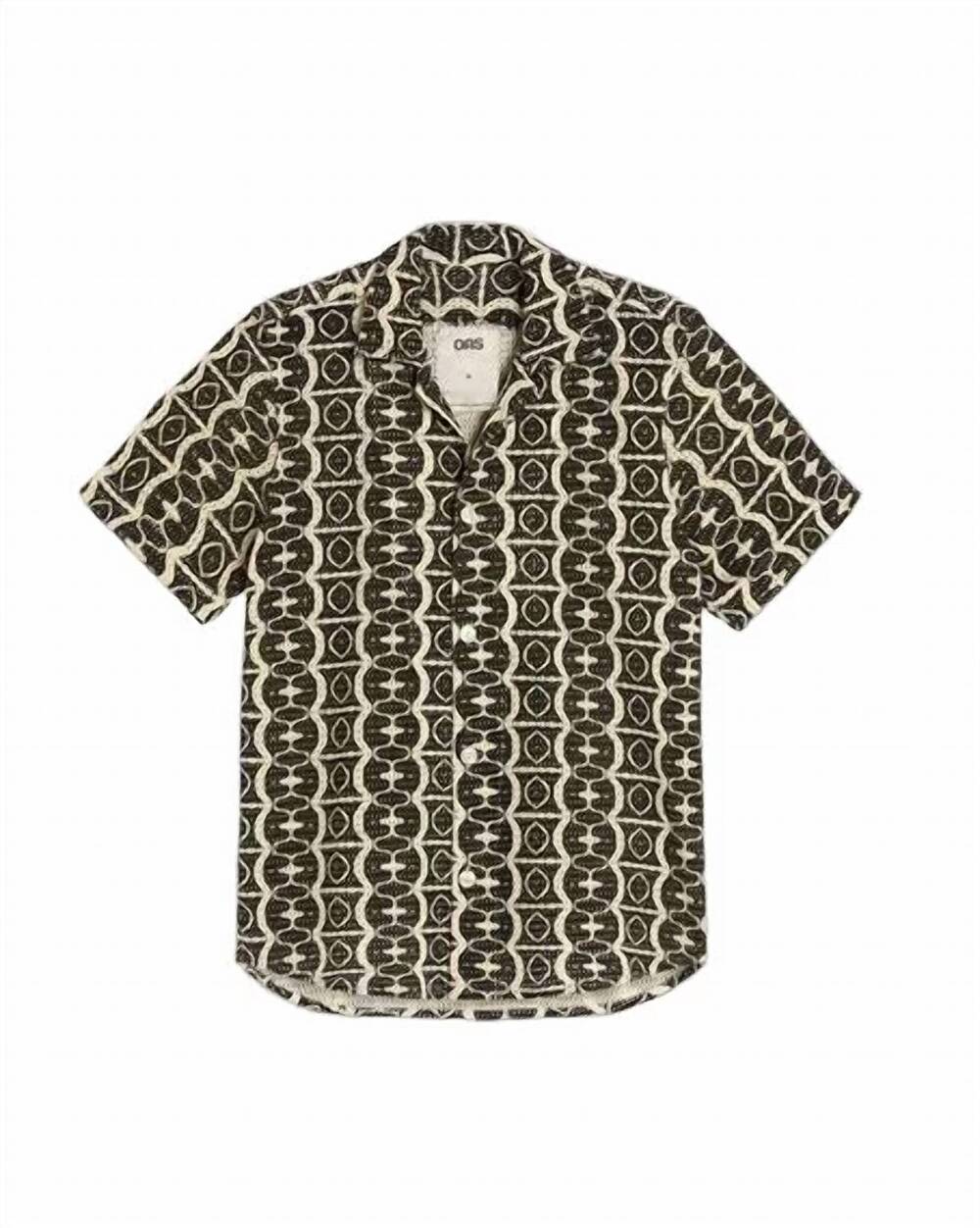 NEW OAS men's hypnotise cuba net shirt in black